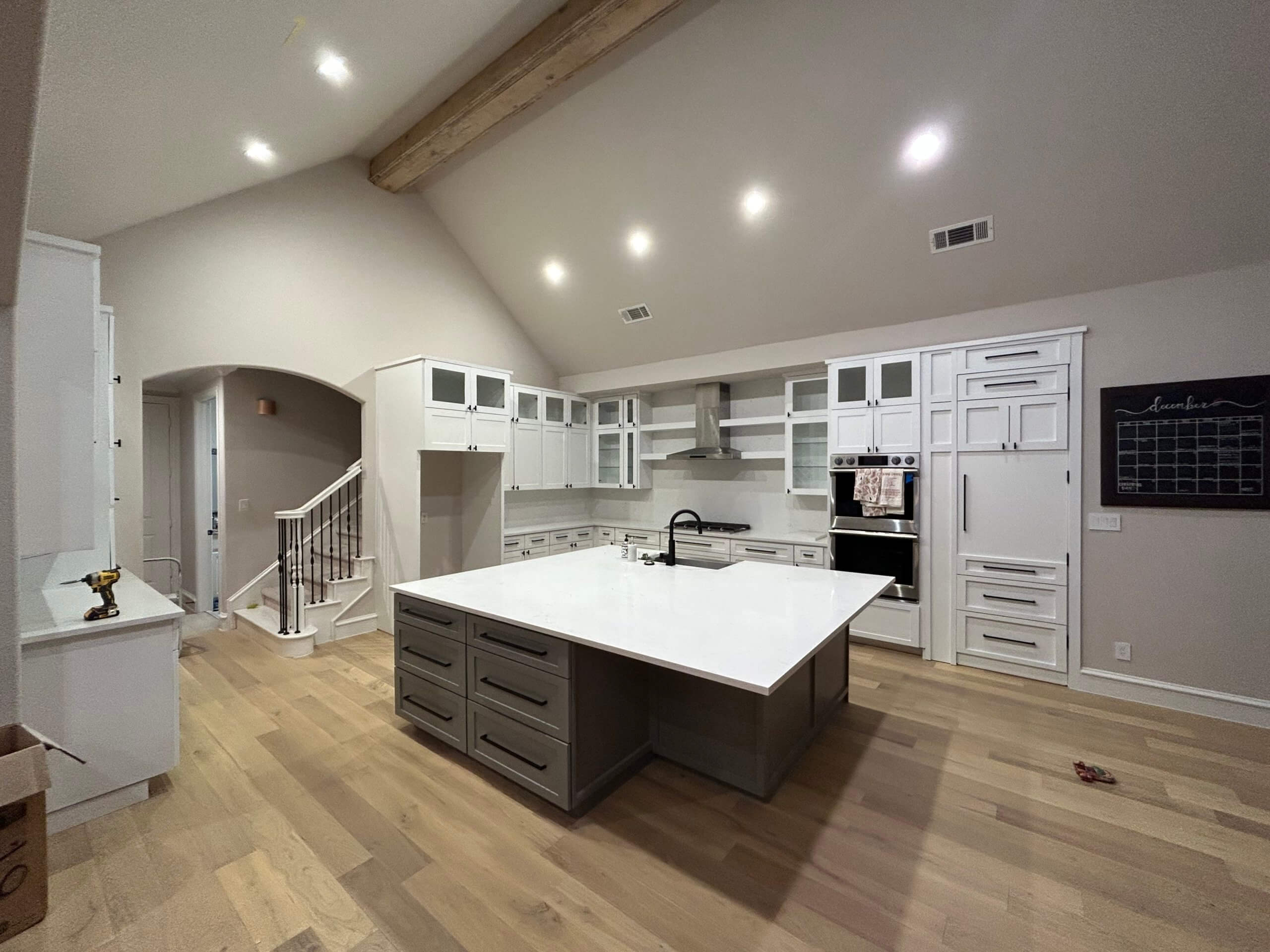 Spray-Net Dallas East Chantily Lace Kitchen Cabinet After