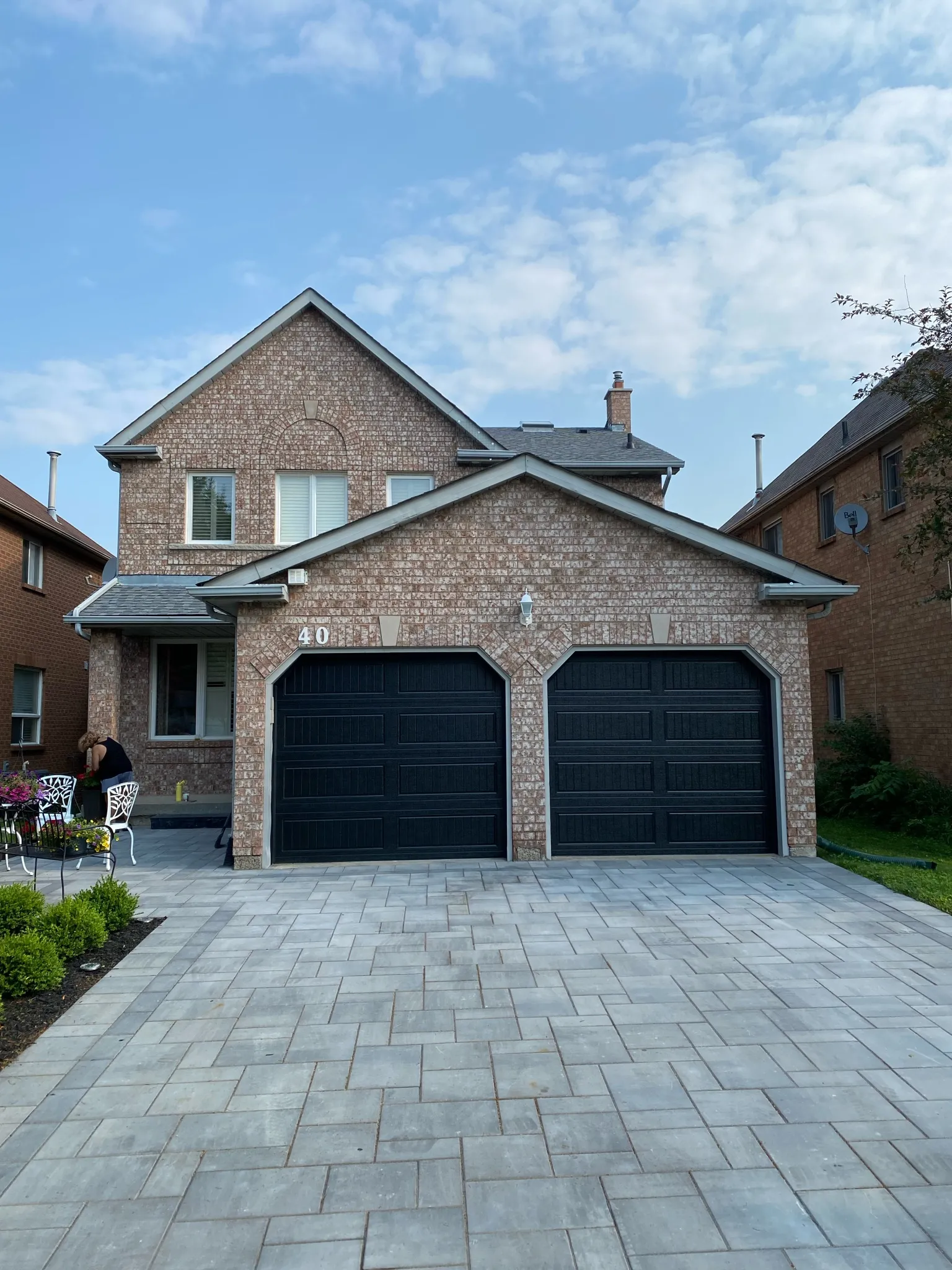 Slate brick exterior before